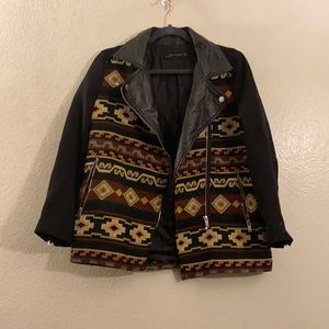 Zara Leather Trim Jacket (M)